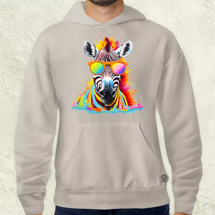 Szivárvány zebra férfi pulóver