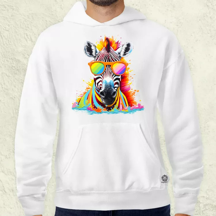 Szivárvány zebra férfi pulóver