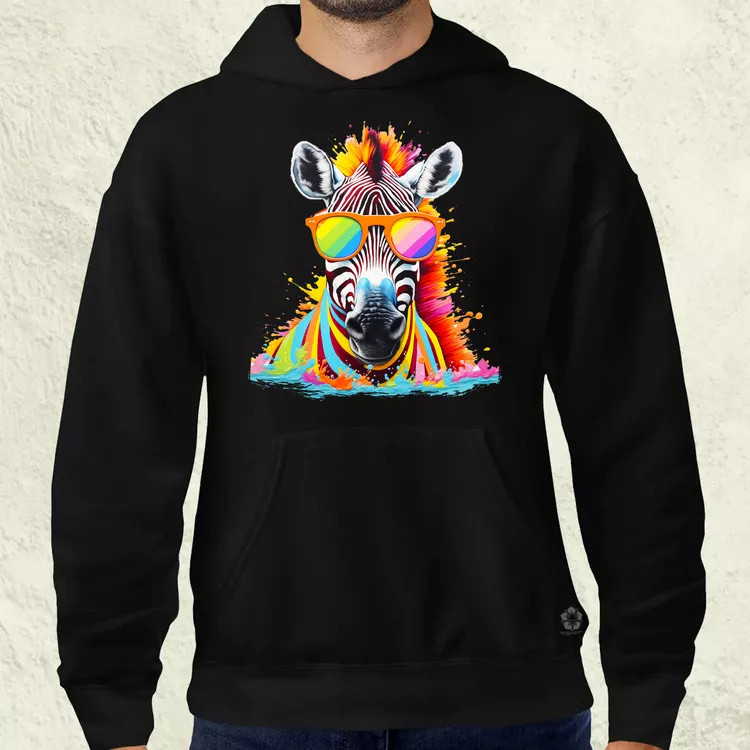 Szivárvány zebra férfi pulóver
