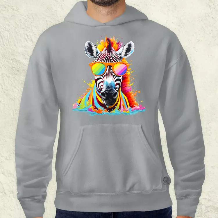 Szivárvány zebra férfi pulóver