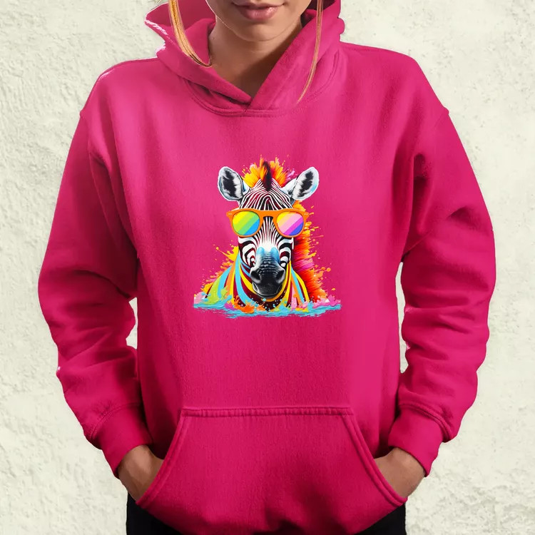 Szivárvány zebra női pulóver