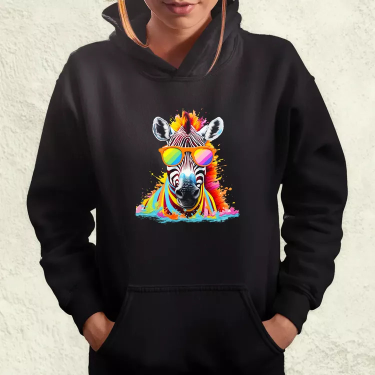 Szivárvány zebra női pulóver