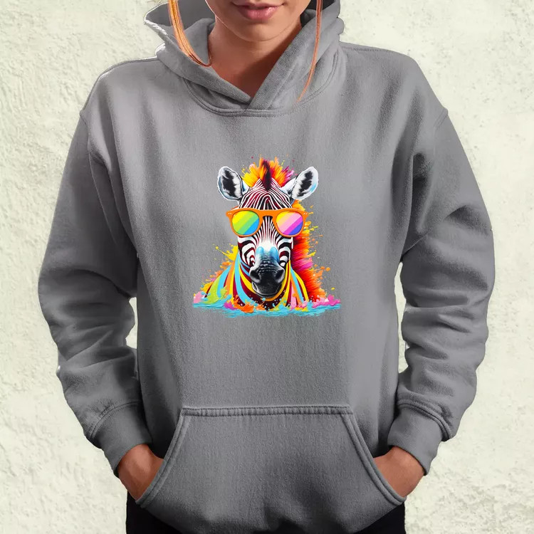 Szivárvány zebra női pulóver