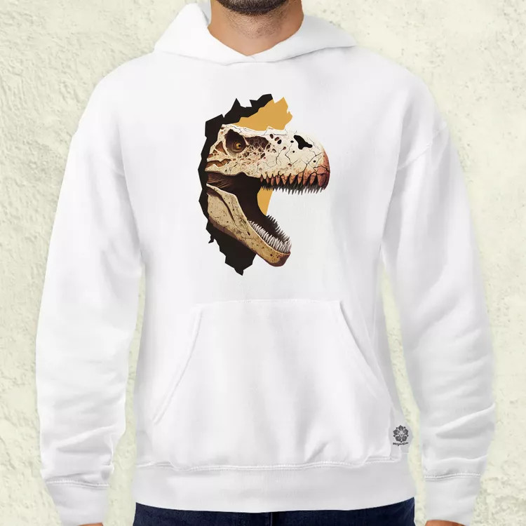 T-rex portré v2 férfi pulóver