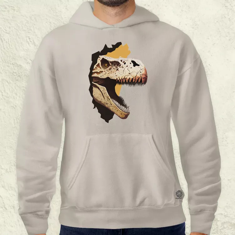 T-rex portré v2 férfi pulóver