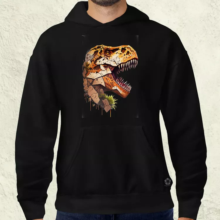 T-rex portré v3 férfi pulóver
