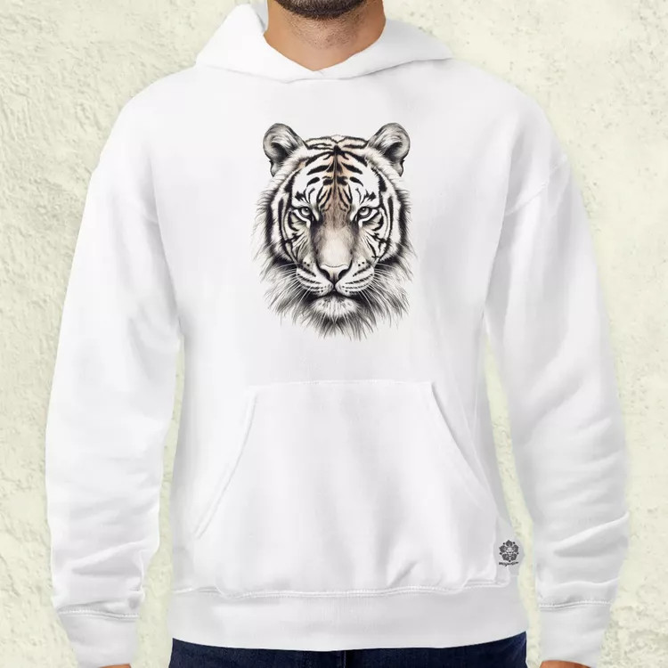 Tigris portré férfi pulóver