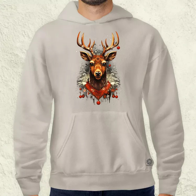 XMAS rénszarvas v1 férfi pulóver