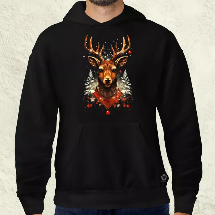 XMAS rénszarvas v1 férfi pulóver