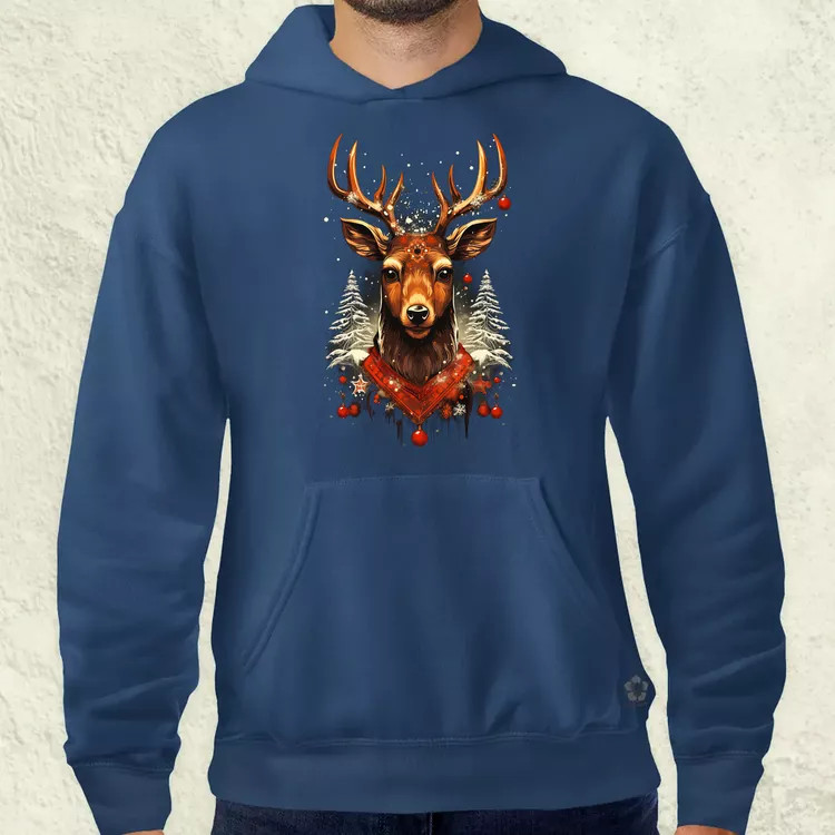 XMAS rénszarvas v1 férfi pulóver