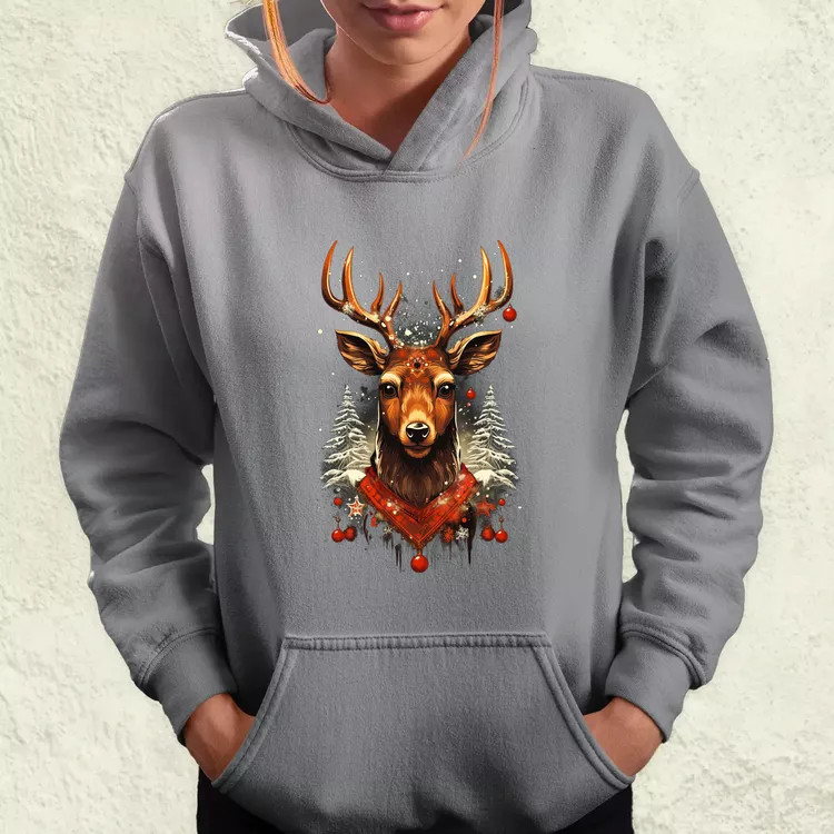 XMAS rénszarvas v1 női pulóver