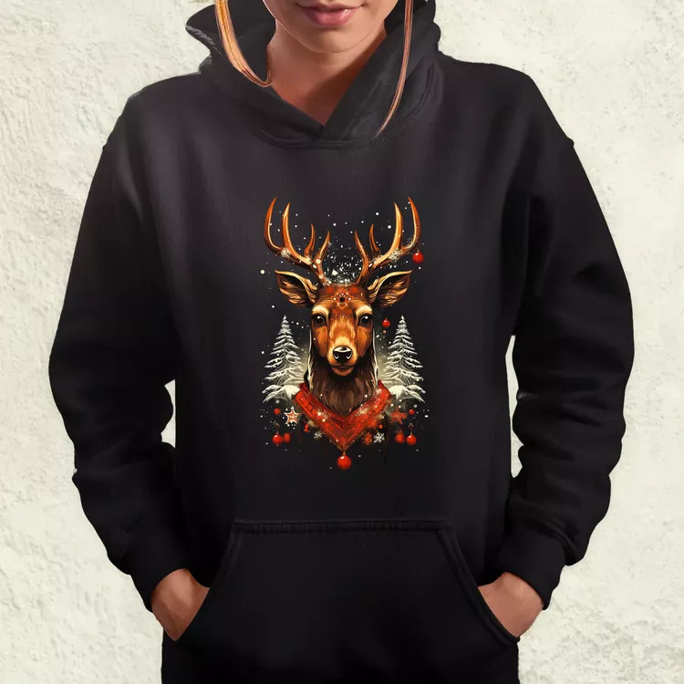 XMAS rénszarvas v1 női pulóver