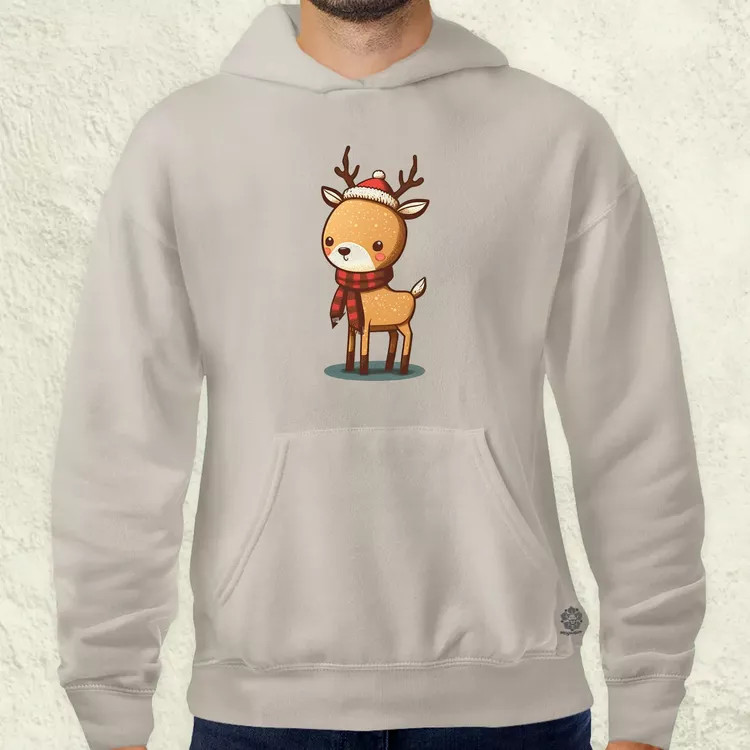 Xmas Szarvas v2 férfi pulóver