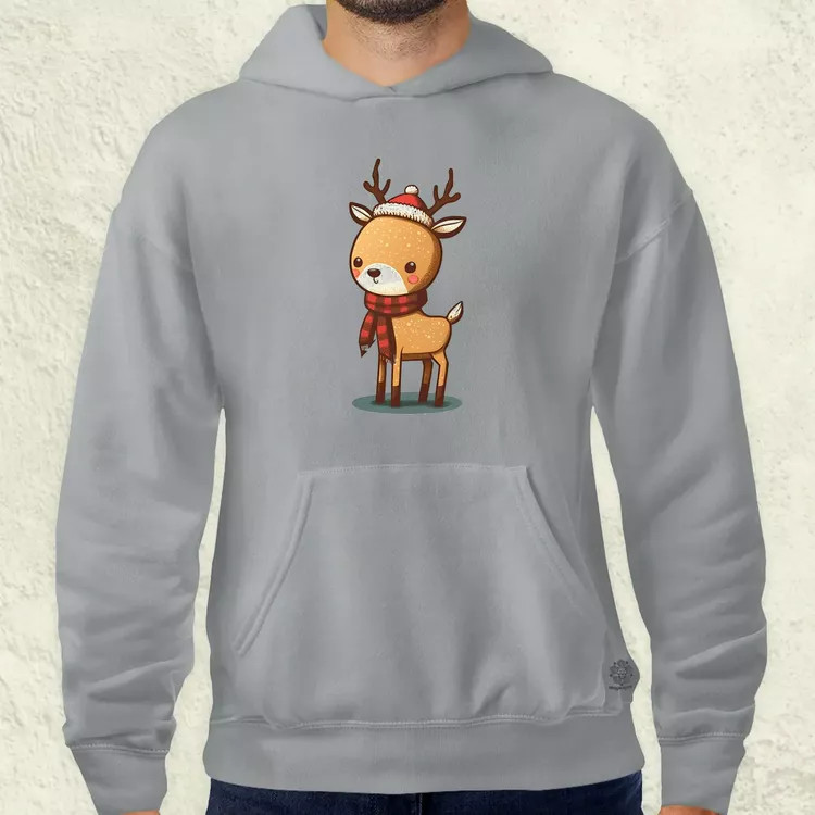 Xmas Szarvas v2 férfi pulóver