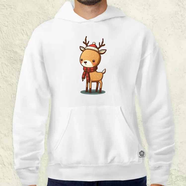 Xmas Szarvas v2 férfi pulóver