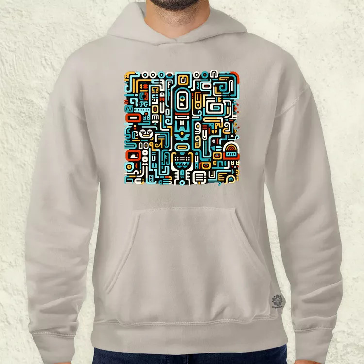 Minimál spgraffito firkák v1 férfi pulóver