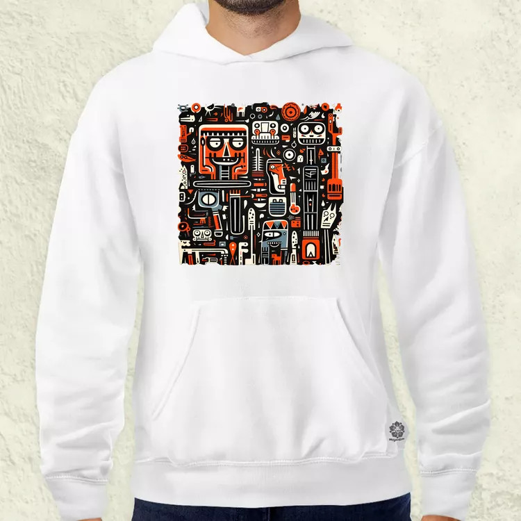 Minimál spgraffito firkák v2 férfi pulóver