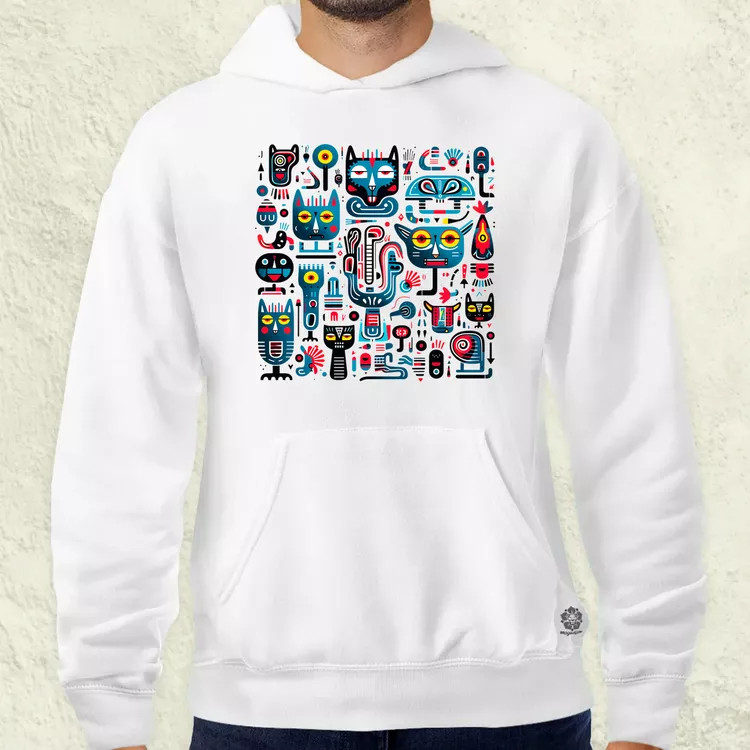 Minimál spgraffito firkák v3 férfi pulóver