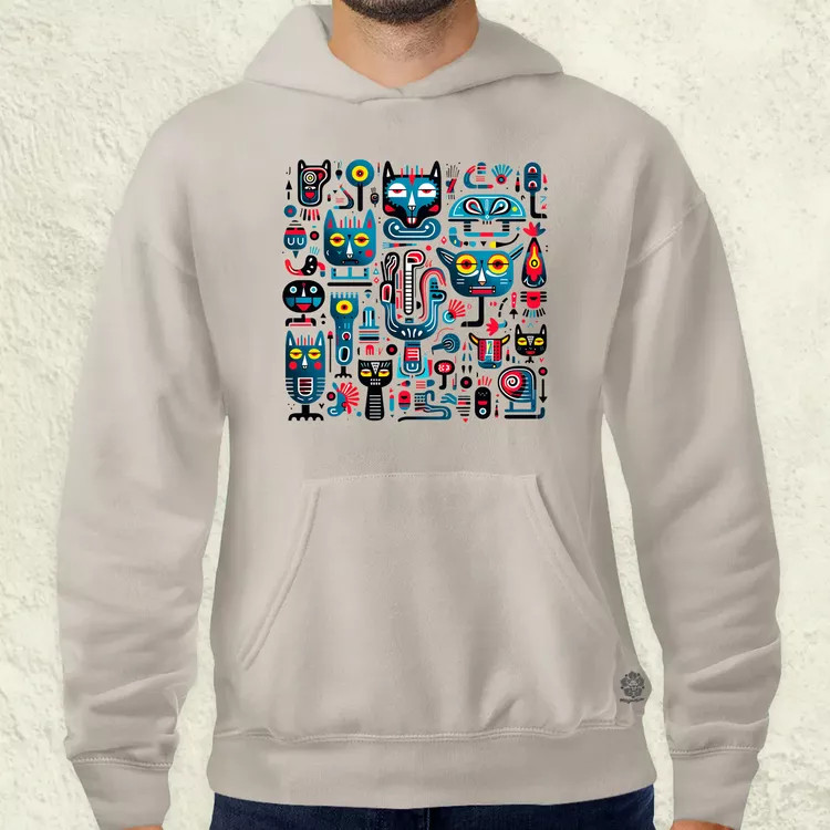 Minimál spgraffito firkák v3 férfi pulóver