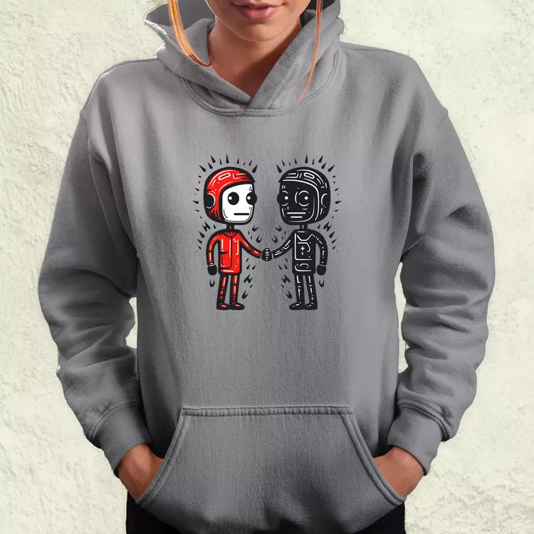 Minimál spgraffito találkozás v2 női pulóver