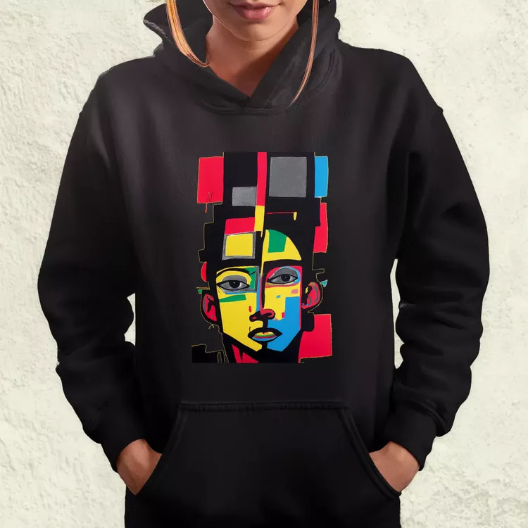 Minimalista absztrakt Basquiat női pulóver