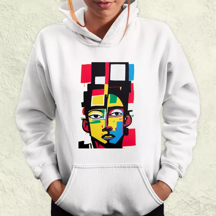 Minimalista absztrakt Basquiat női pulóver