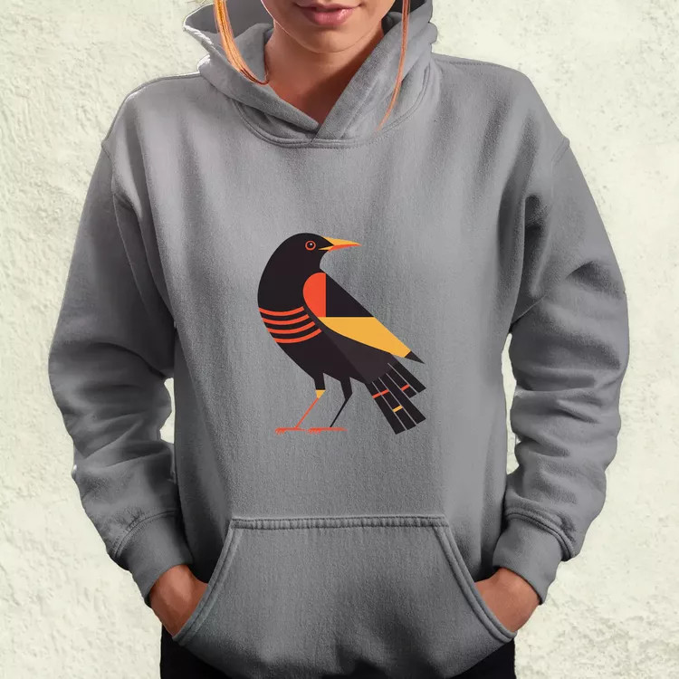 Minimalista vektor varjú v1 női pulóver