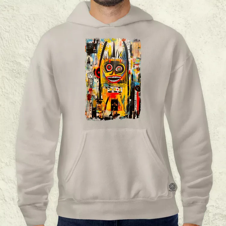 NYC naplemente Basquiat graffiti v4 férfi pulóver
