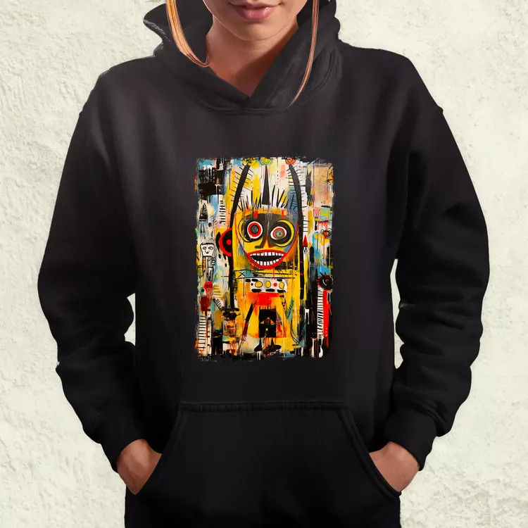 NYC naplemente Basquiat graffiti v4 női pulóver