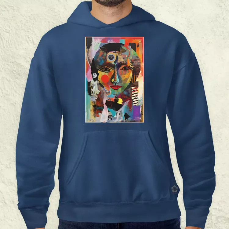Posztmodern kollázs v1 férfi pulóver