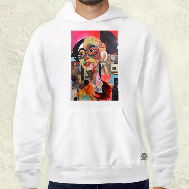 Posztmodern kollázs v2 férfi pulóver