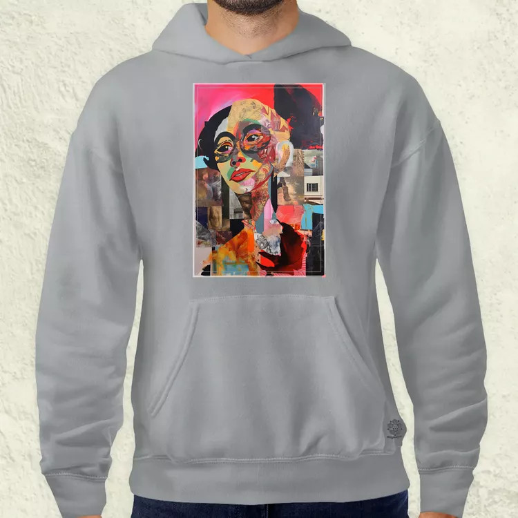 Posztmodern kollázs v2 férfi pulóver