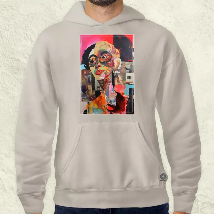 Posztmodern kollázs v2 férfi pulóver