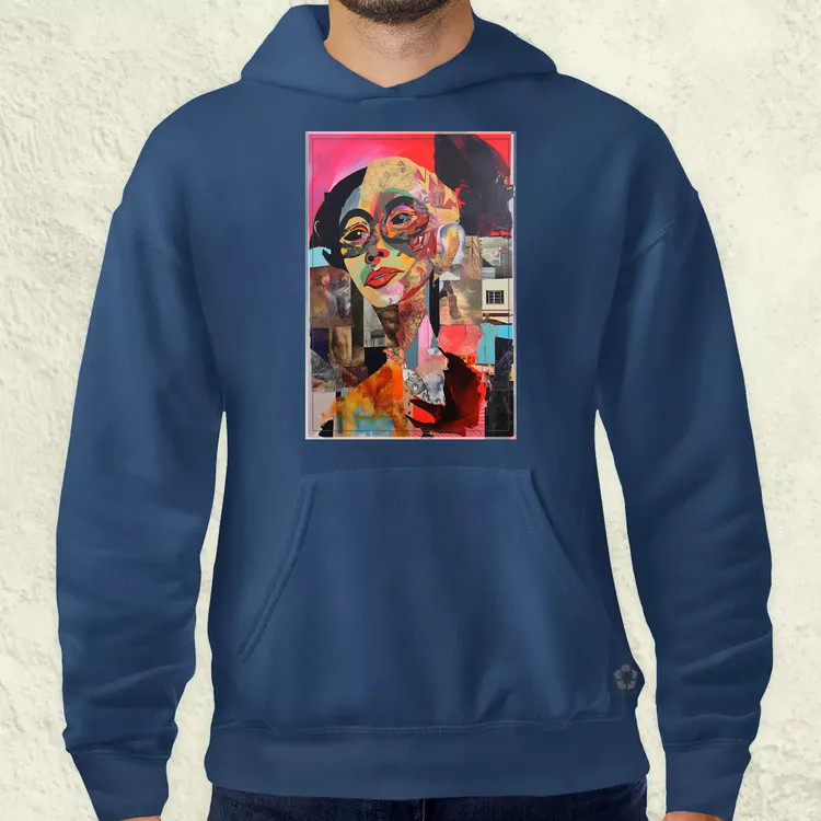 Posztmodern kollázs v2 férfi pulóver