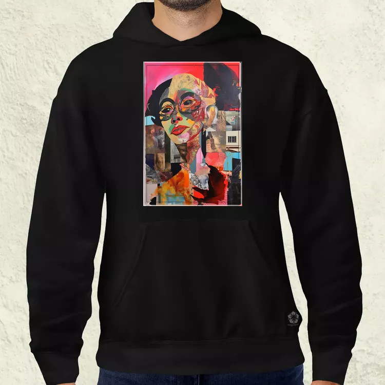 Posztmodern kollázs v2 férfi pulóver