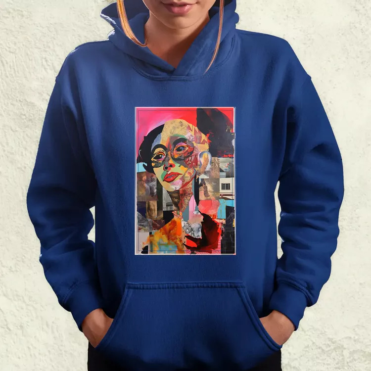 Posztmodern kollázs v2 női pulóver