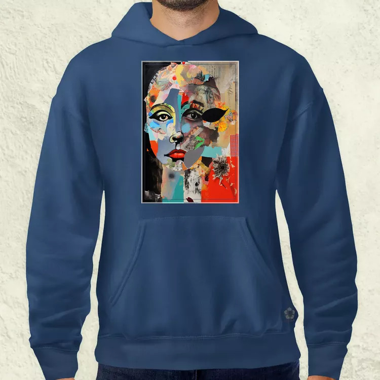 Posztmodern kollázs v3 férfi pulóver