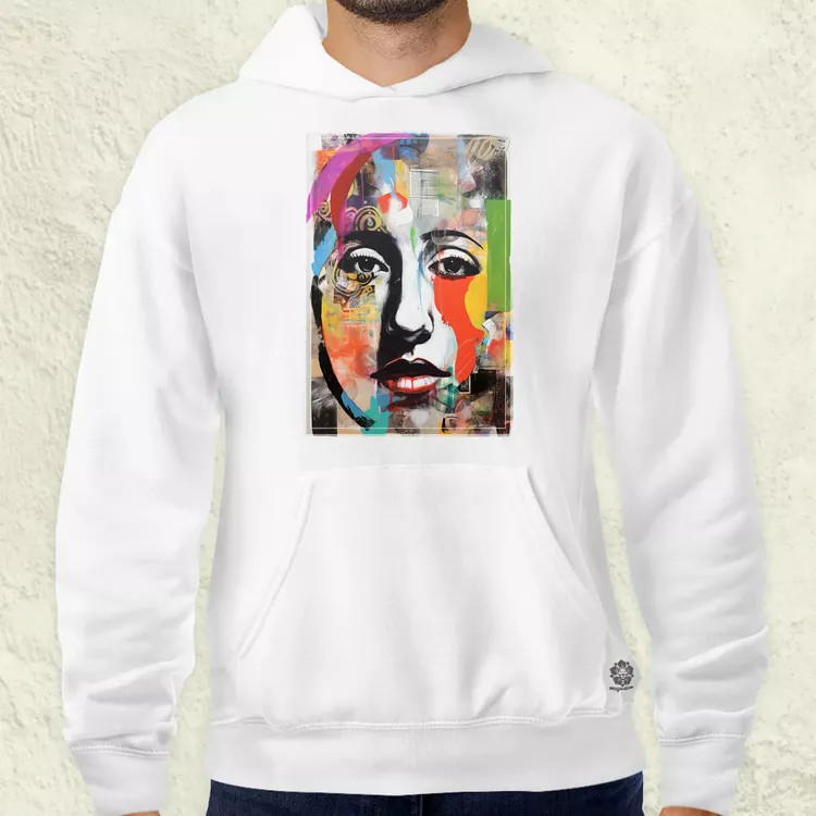 Posztmodern kollázs v4 férfi pulóver