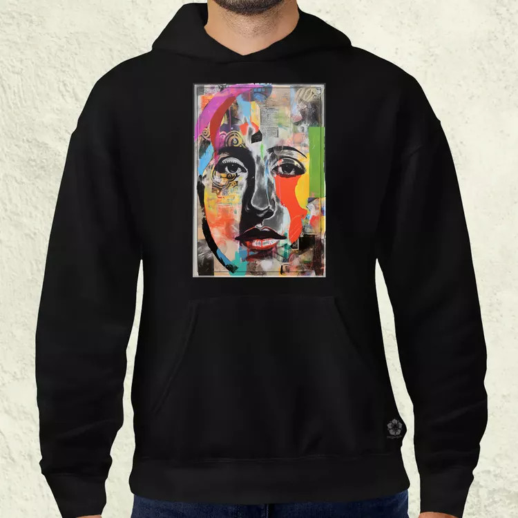 Posztmodern kollázs v4 férfi pulóver