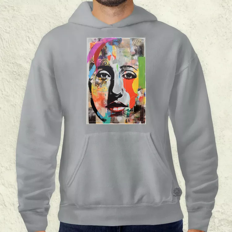 Posztmodern kollázs v4 férfi pulóver
