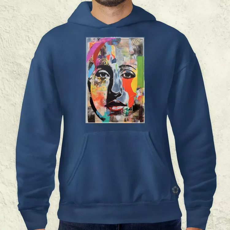 Posztmodern kollázs v4 férfi pulóver