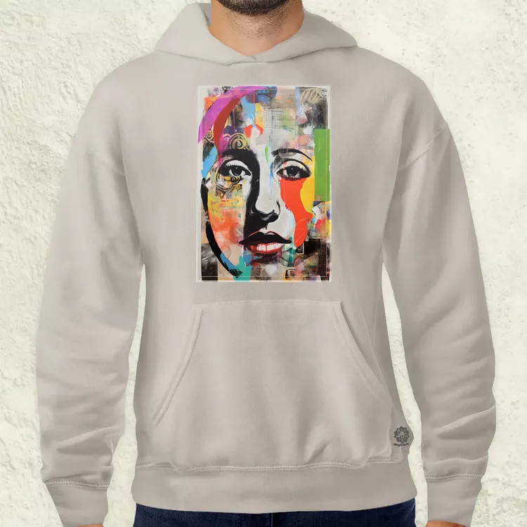 Posztmodern kollázs v4 férfi pulóver