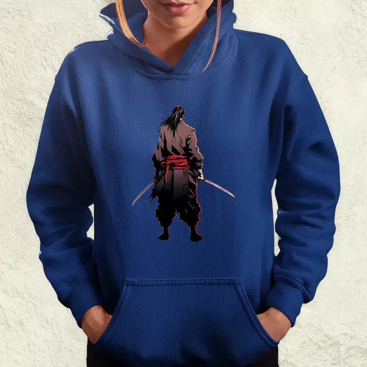 Pixelart Szamuráj hátulról v5 női pulóver