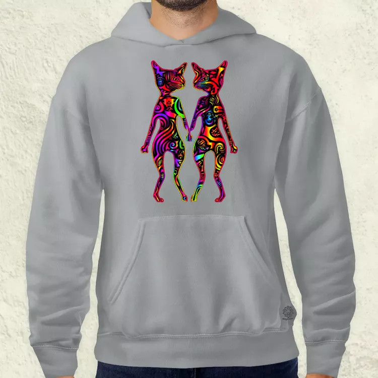 DMT művészet cicák v2 férfi pulóver