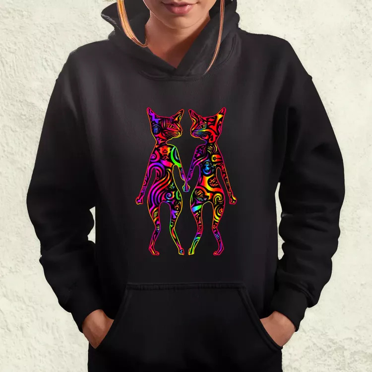DMT művészet cicák v2 női pulóver