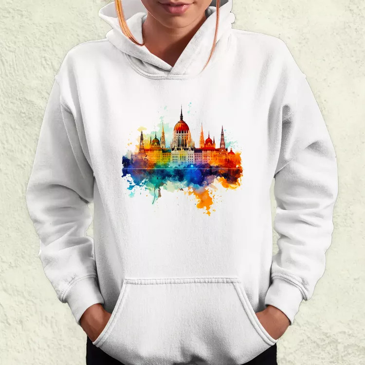 Budapest Országház vízfesték v1 női pulóver