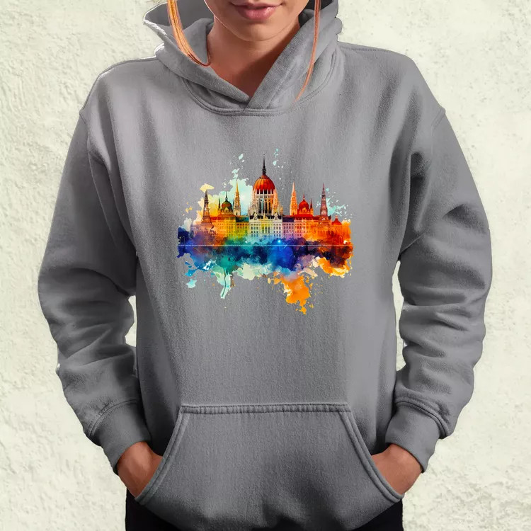 Budapest Országház vízfesték v1 női pulóver