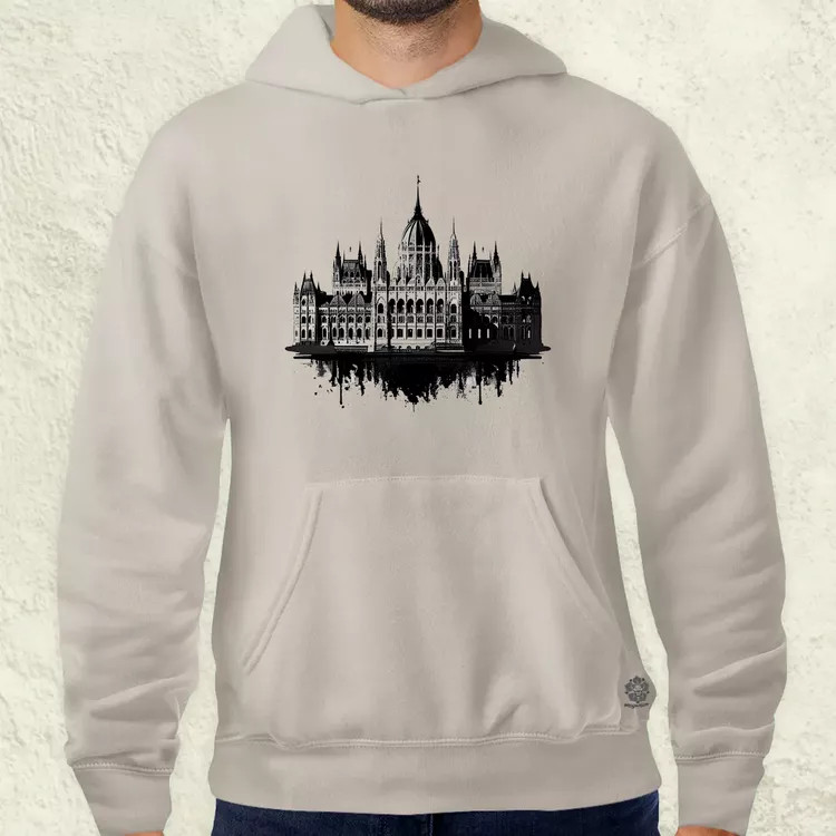 Fekete fehér vektor Parlament v1 férfi pulóver