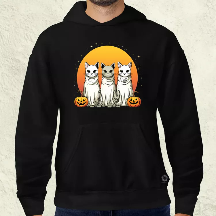 Halloween cicák v1 férfi pulóver