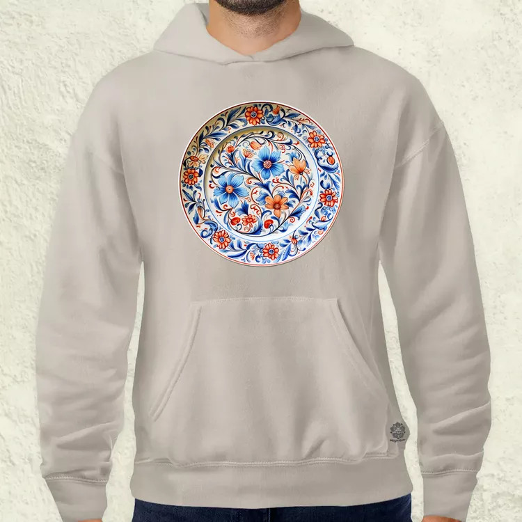 Magyar népi porcelán v11 férfi pulóver